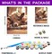 Cow Paint by Numbers for Adults- Highland Cow Flower Paint by Numbers for Adults Beginners, DIY Animal Oil Painting for Gift Home Wall Decor(12x16inch)